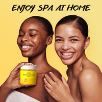 POP MODERN.C Turmeric and Vitamin C Body Scrub, Exfoliating Scrub, Remove Dead Skin Improve Dark Spots Acne, Natural Deep Cleansing, Exfoliator for Body Butt Bikini Area, Body Care for Men Women, with Loofah