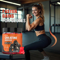 Creatine Gummies 5000mg Creatine Monohydrate with 1000mg BCAAs per Serving for Men & Women, Vegan & Sugar-Free, Easy Pre/Post Workout Gym Support for Performance and Muscle Power (2 Month Supply)