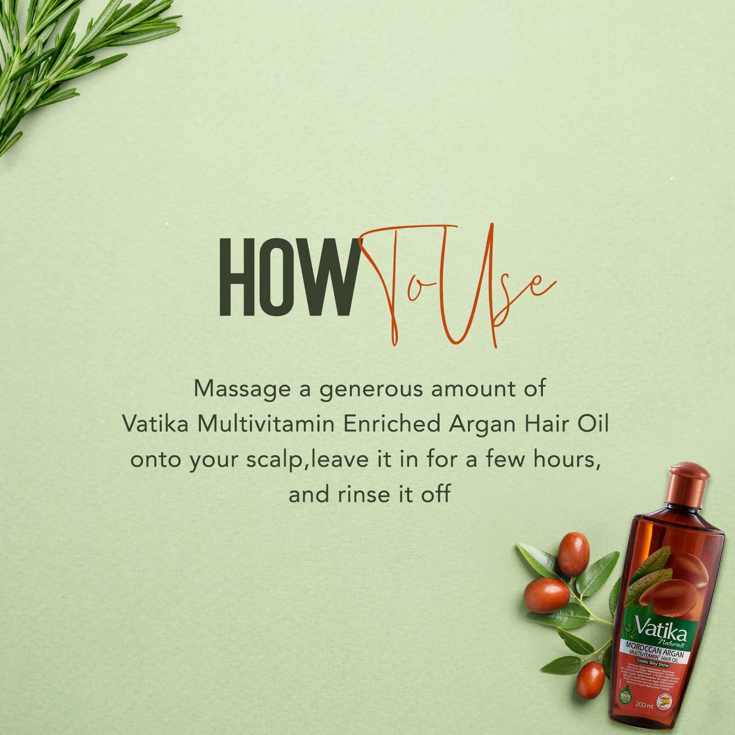 Vatika Naturals Argan Enriched Hair Oil - 200ml | Multivitamin A, E & F | Brilliant Shines, Non-Greasy Formula | For Moisture Soft Hair