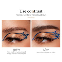 Mikloven New 4D Microblading Eyebrow Pen, Waterproof Long-Lasting 4-Tip Brow Pencil for 24 HR Wear, Smudge-Proof Liquid Eyebrow Pen for Natural-Looking Fine Strokes (Dark Brown)