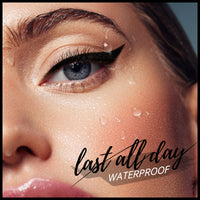 Anglicolor 2PCS Eyeliner Stamp Set - Wing Cat Eye Stamp - Black Eyeliner Pen,Waterproof Long Lasting Liquid Eye Liner,Winged Eyeliner Pencil Easy to Use (01)