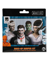 Smiffys Universal Monsters Make-Up Bumper Kit, Adults Aqua Pots, Transfers, Blood, Crayon & Shimmer Powder, Official Universal Monsters License Kit Perfect for Themed Halloween Looks