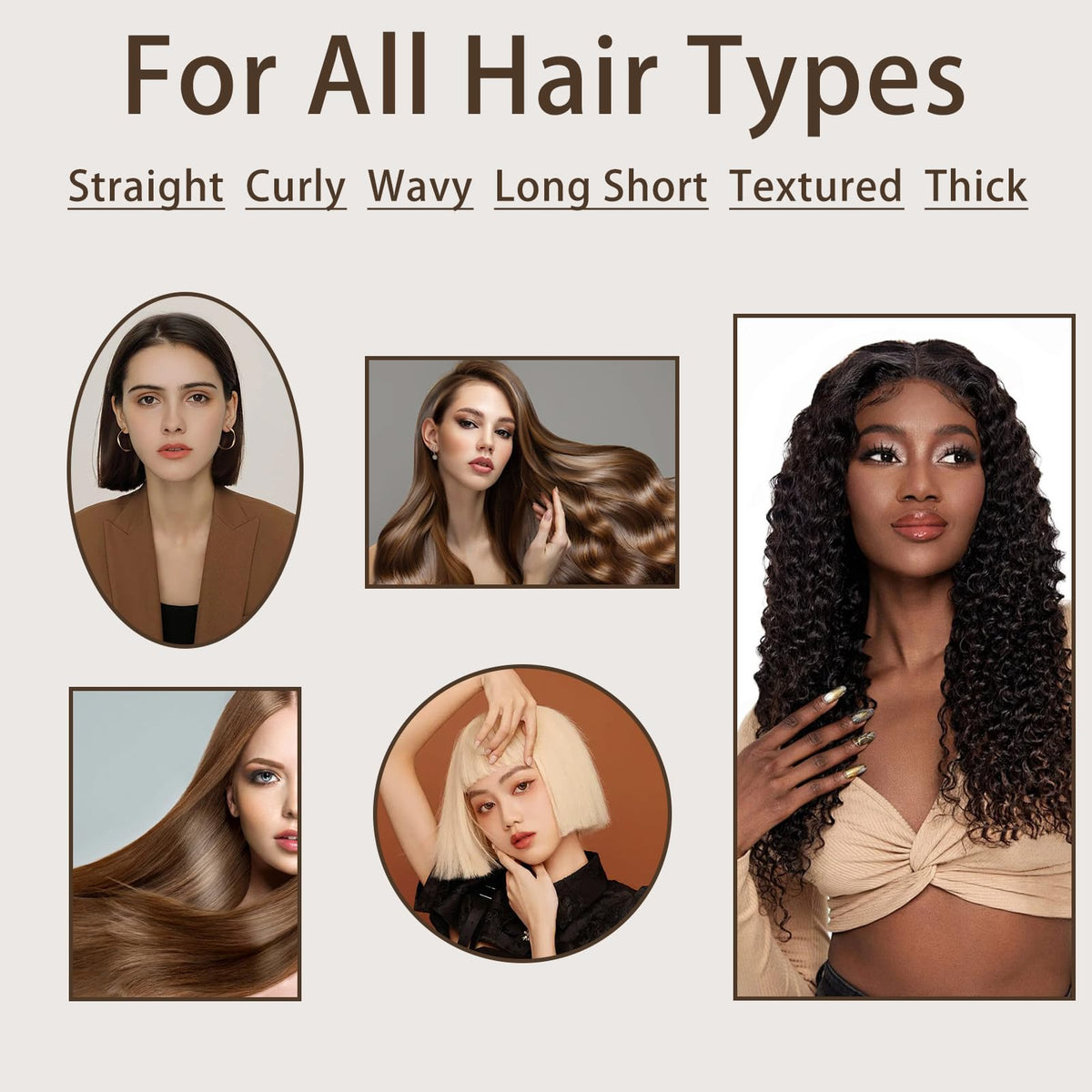 Chuancheng Large Round Volumizing Brush for Shark FlexStyle Blow Dryers, Bigger Round Brush Attachment for Straight, Wavy, Curly, and Coily Hair