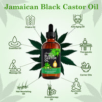 PIUSEQEW Jamaican Black Castor Oil, Organic Castor Oil 100% Pure Cold Pressed Body Massage Black Castor Oil Essential Oils for Body Face & Skin, Eyebrows Growth, Hair Nourishing, Skin Moisturizer, 120ml