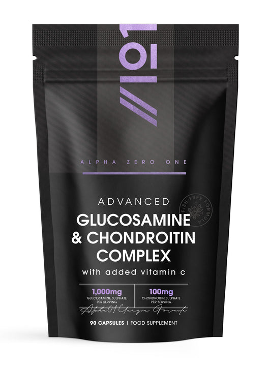 ALPHA01 Glucosamine & Chondroitin Complex - 90 Capsules - with MSM, Boswellia, Rosehip, Ginger & Turmeric - Made from Pasture Raised, Grass-Fed Bovine (45 Day Supply) by Alpha01