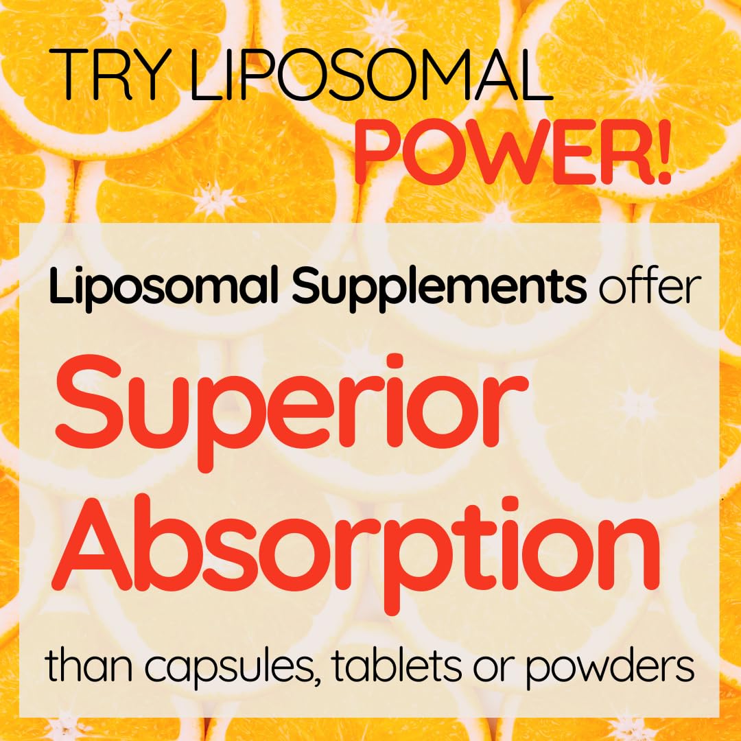 well actually WELL ACTUALLY Liposomal Vitamin C 1000mg Sachets – High Strength Liquid VIT C Supplement - Immune System, Skin, Collagen, Brain & Energy Support - Vegan, 30 Sachets | Orange Twist