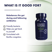 Higher Nature - Pro-Daily - Probiotic & Prebiotic - FOS - for Gut Health - Probiotics for Women & Men - Gluten Free - Vegan & Vegetarian - 90 Tablets