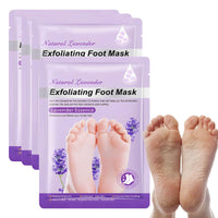 Nadiaen 4Pack Foot Peel Mask for Hard Skin, Exfoliating Foot Peel Mask, Callus Remover, Foot Care Mask for Cracked Heel, Dead & Dry Skin, Moisturizing Feet Peeling Mask for Women&Men - Lavender