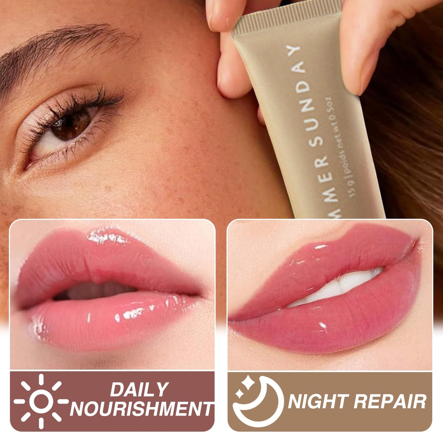FunnAura 6 PCS Summer Lip Butter Balm Set, Moisturizing Tinted Lip Balm Anti-cracked Plumping for Women Men