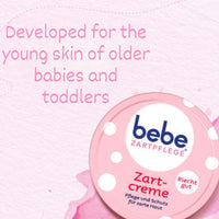 Bebe Baby Cream 150ml (Pack Of 2), Vitamin E Cream, Protects The Skin From Drying Out, Mild Care And Intensive Protection Of Youthful Skin, With Treseida Thank You Card