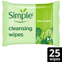 Simple Kind to Skin Bio-degradable Cleansing Wipes face wipes to remove waterproof eye make-up for sensitive skin 25 pc