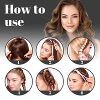 LunarCharm Heatless Curling Headband, Heatless Curlers with Small Hairpin, Overnight Curls with Thin Curlers for Sleeping, Black