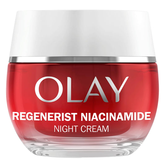 Olay Regenerist Niacinamide Night Cream Face Moisturiser, Skincare with Niacinamide 99% Purity, Antioxidant Vitamin E and Shea Butter. Anti Aging Skin Care: Renews, Firms and Hydrates. 50ml