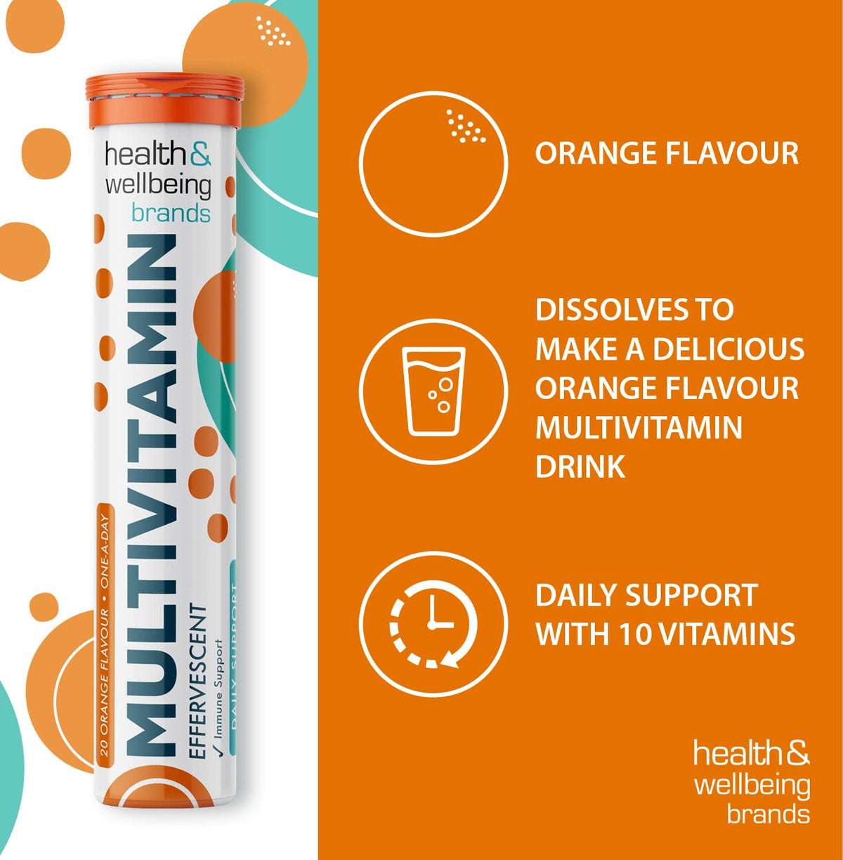 Club Vits Effervescent Multivitamins - High Strength Multivitamin Tablets - Complete One a Day Supplements for Men & Women - 20 Per Tube (Pack of 2)