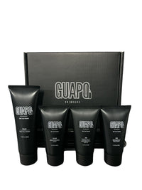 Guapo skincare Guapo Skincare - Mens Skincare Routine Facewash Kit, 4 Step Regime Including Face Wash, Facial Scrub, SPF20 Moisturiser and Nightime Lotion