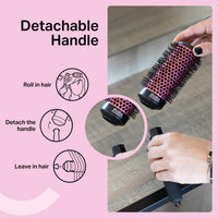 Olivia Garden Multibrush Curlers Kit - Size 45-4 Barrels of the Same Size & 1 Handle - Leave-In Barrels perfect for Curls and Volume