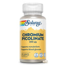 SOLARAY Solaray Chromium Picolinate 200mcg - 100 Vegan Tablets - High Absorption Chelated Supplement for Men and Women - Lab Verified & GMO Free