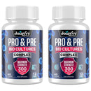 Joiavvy 300 Billion CFU Probiotics & Prebiotics Culture Complex for Gut Health, High Strength 12 Multi Strains, Added 3 Prebiotics, Digestive Probiotics Supplement for Men & Women, 120 Vegan Capsules