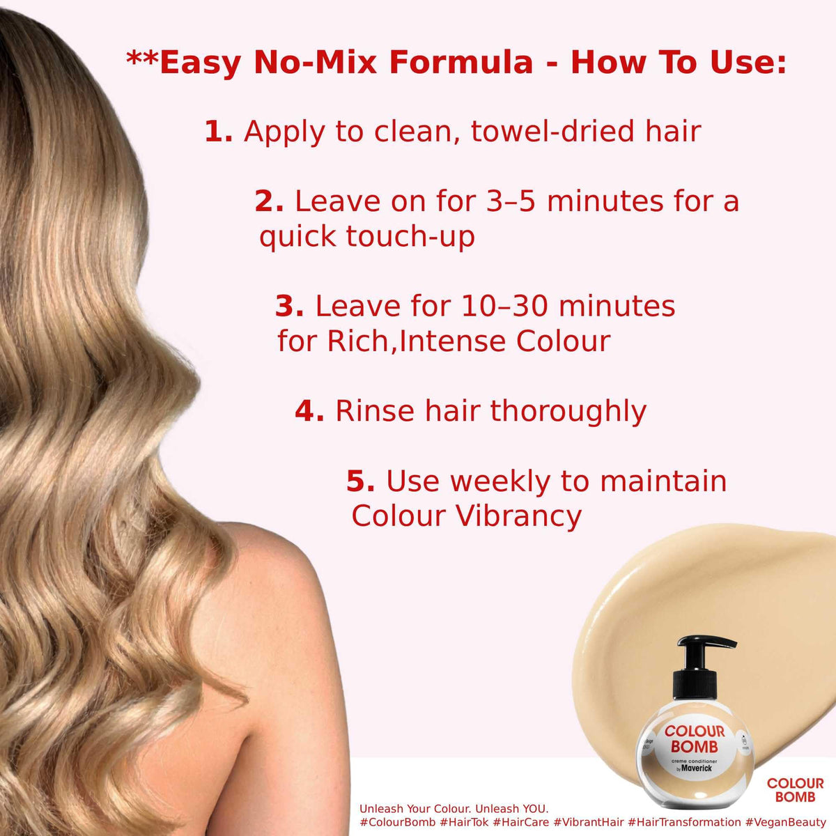 Colour Bomb by Maverick Light Beige Colour Depositing Conditioner 250ml