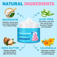 Magnesium Cream for Kids - Natural Soothing & Calming Magnesium Lotion with Aloe Vera & Chamomile, Perfect for Sensitive Skin, Promotes Relaxation & Better Sleep - 120g