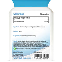 Health4All Wormwood 250mg 90 Vegan Capsules, Purest Artemisia Absinthium Powder