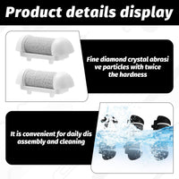 Eophmi Foot File Replacement Rollers for Scholl/Essy/Shoran/Ratukall/Pedi Foot File 2 Colour & 3 Types of Roughness Foot Files Refill, with Cleaning Brush