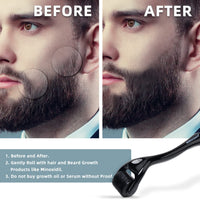 AUDUODUO Derma Roller 1.5mm SILVER Needles, ONLY for Professional Users, 540 Microneedle roller for Beard and Hair Growth, Anti-Aging Stretch Marks Scars