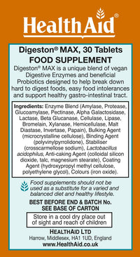 HealthAid Digeston Max Tablets, 30-Count