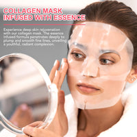 leyosger Collagen Face Mask, Collagen Deep Hydration Mask, Collagen Overnight Moisturize Mask, Reduce Fine Lines and Wrinkles, Pore Minimizing, Elasticity Improvement, Firm & Enhance Skin Vitality (B)
