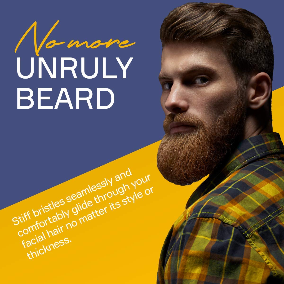 SEVEN POTIONS Seven Potions Vegan Beard Brush for Men — 100% Sisal Plant Fibre & Pear Wood — Firm Bristles to Gently Tame/Soften/Exfoliate – 100% Natural, Non-Synthetic