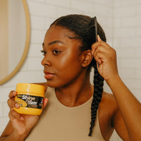 GOMARKET® Ampro Shine N Jam Braiding Gel Extra Hold 113.5g + 3pcs Slick Back Hair Brush Set | Styling Gel for Curly Hair, Edge Control Gel, Hair for Braiding, Curl Jelly, Afro Hair Products