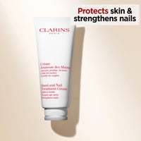 CLARINS Clarins Hand & Nail Treatment Cream 100ml | Nourishing Moisturiser for Dry Hands & Strengthening Nails | Anti Aging | Non Greasy