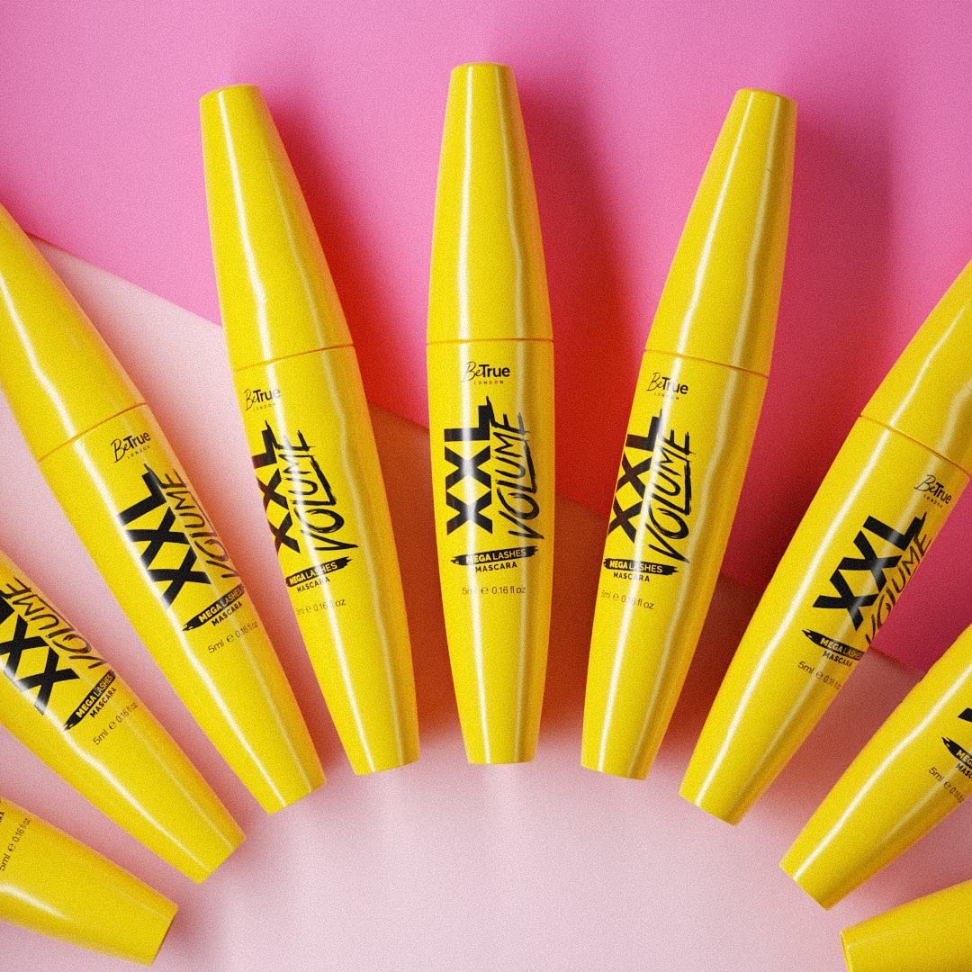 BeTrue London XXL Volume Mega Lashes Vegan Mascara - Gentle, Contains Vitamin E, Fragrance & Paraben Free - Made in the UK (XXL Volume)