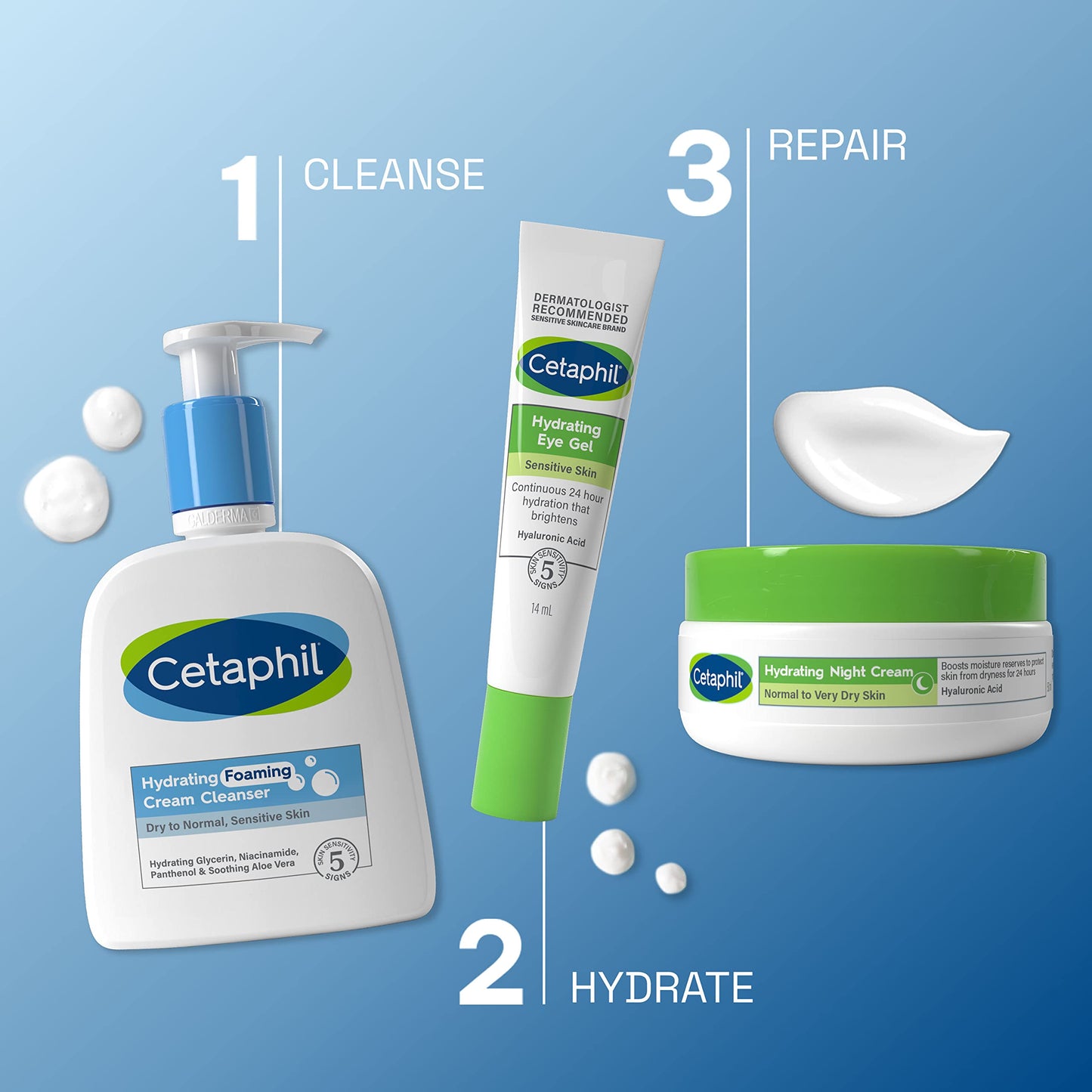 Cetaphil Hyaluronic Acid Eye Gel, 14ml, Eye Cream with Niacinamide, Visibly Reduce Dark Circles, Vegan-Friendly