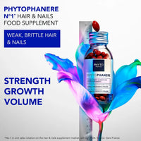 PHYTO 120 Capsules Phytophanere Natural Hair Loss, Nail & Skin Supplement for Men & Women, Biotin & Vitamin B6 Enriched, Antioxidant-Rich Carrot & Vitamin E, Energy & Tissue Formation, 2-Month Supply