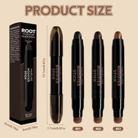Kenmohuo Root Cover Up Stick, Double Head Root Touch Up, Instant Grey Coverage & Hair Loss Cover for Thin Hairlines & Eyebrows & Beard Line, Long Lasting Sweatproof Waterproof Quick Color (#01)