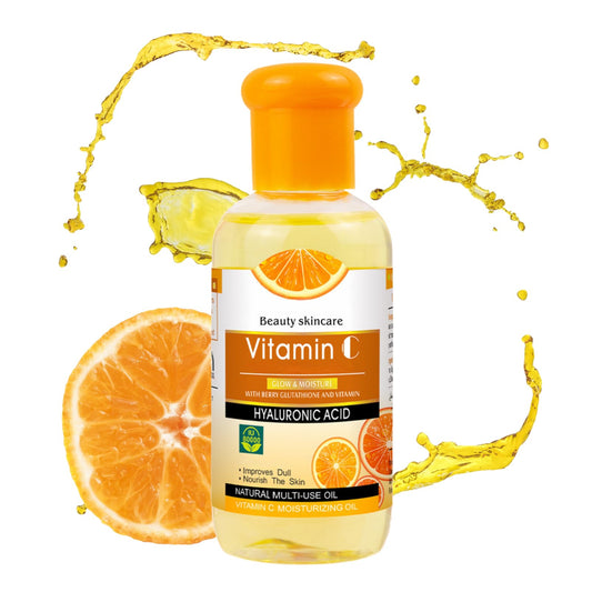 ISBEAUSOLS Vitamin C Oil, Body Oil for Women, Natural Vitamin C Face Oil, Massage Body Oil for Dry Skin, Multi-Use Oil for Moisturizing & Nourishing, Anti-Wrinkle Vitamin C Moisturiser, Body Skin Care, 75ml