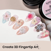 SUPWEE 3D Sculpting Gel for Nails Art, Clear Solid Hard Gel for Carving