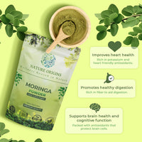 Nature Origins Pure Moringa Oleifera Powder (Natural Multi Vitamin, Superfood) 500g
