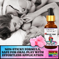 Kiss My Yoni Oil COTTON CANDY Premium Body Lotion Rub. Non-Sticky, 30ml, Massage Oil. Vegan, Natural, Organic, Non-Toxic.