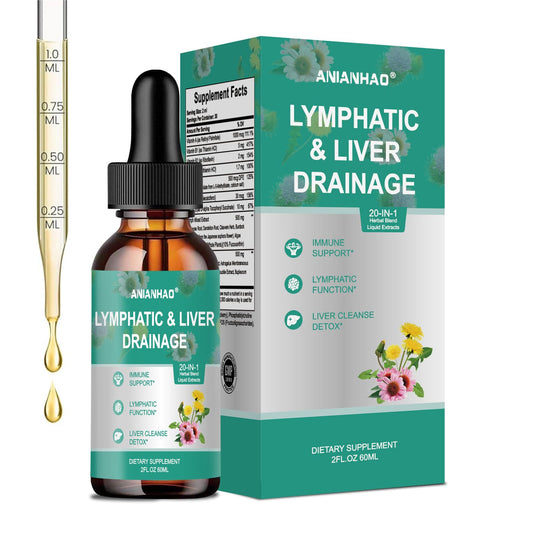 ANIANHAO Lymph System Support Supplement, Lymph Cleanse Detox, Liposomal Artichoke Lymphatic Drainage & Liver Repair Supplement with All Vitamins, 60ml