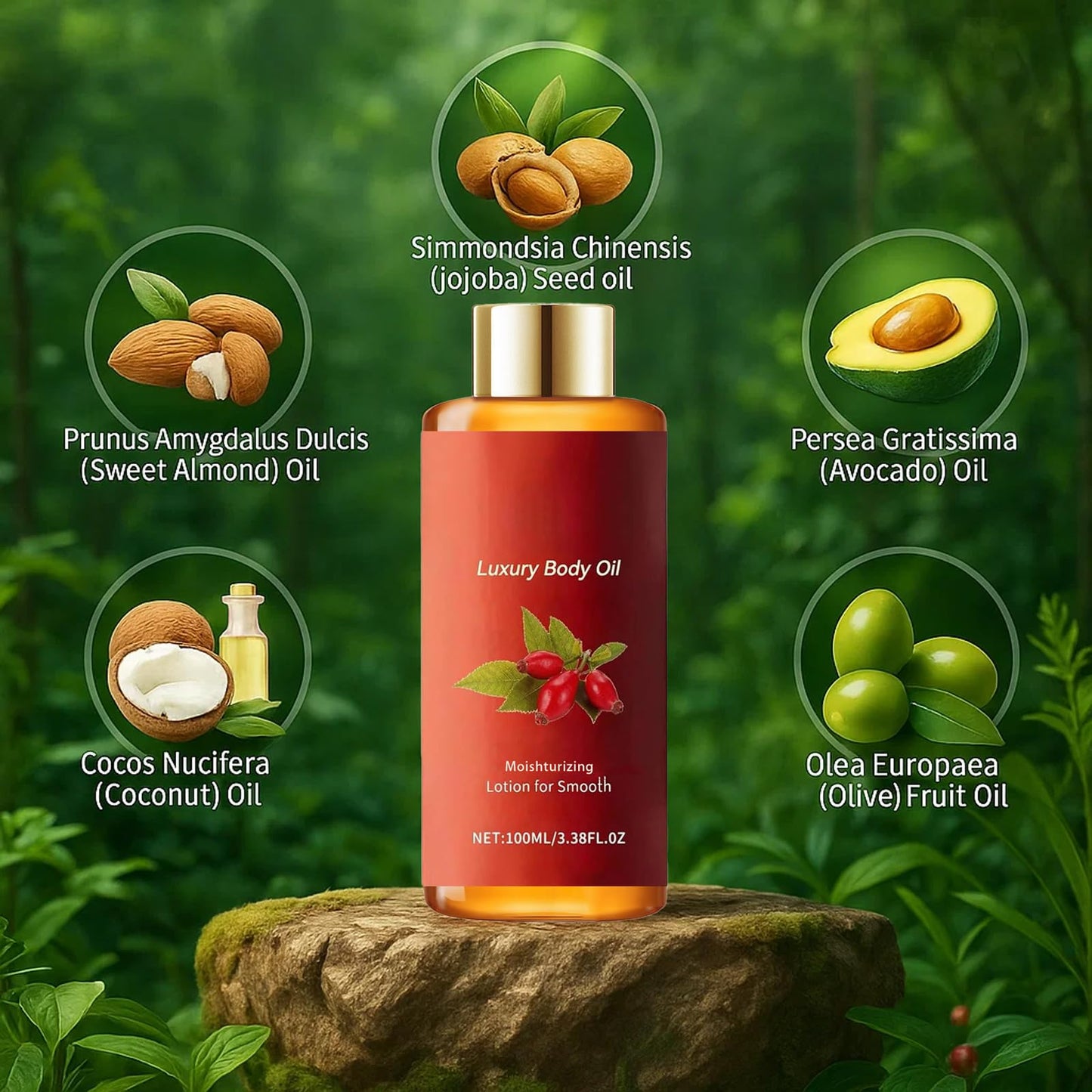 GZGRYTRC 2PCS Magic Body Oil, Firming Body Oil for Women, Body Glow Oil with Glow Essence, Hydrating and Nourishing for Sagging Skin, 100ml Each