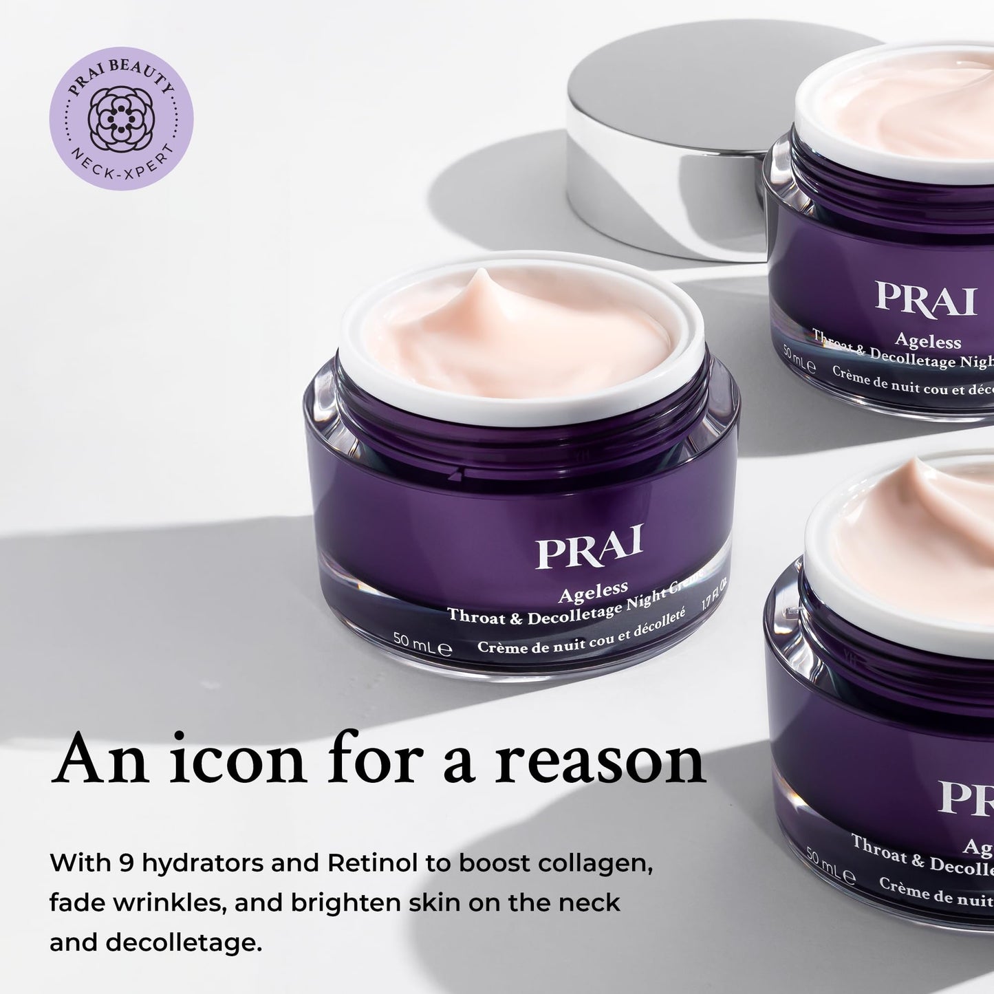 Prai PRAI Ageless Throat & Decolletage Night Creme 118ml - Retinol-Rich Formula