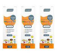 PROHEALTH Certified Preservative-Free Vegan Vitamin D3 Drops for Infants & Children - Sugar-Free, All-Natural, NHS Approved (4-Month Supply, 3-Pack)
