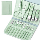Start Makers START MAKERS Manicure Set - 16 in 1 Professional Nail Clipper Set - Stainless Steel Pedicure Kit Nail Care Kit for Men Women with Storage Travel Case, Green