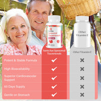 SanteAus Liposomal Tocotrienols Supplement 1000mg, Vitamin E, High Bioavailability, 95% Delta & 5% Gamma Tocotrienol Capsules, for Immune, Bone, Skin, and Antioxidant Support, No Fillers, No Soy