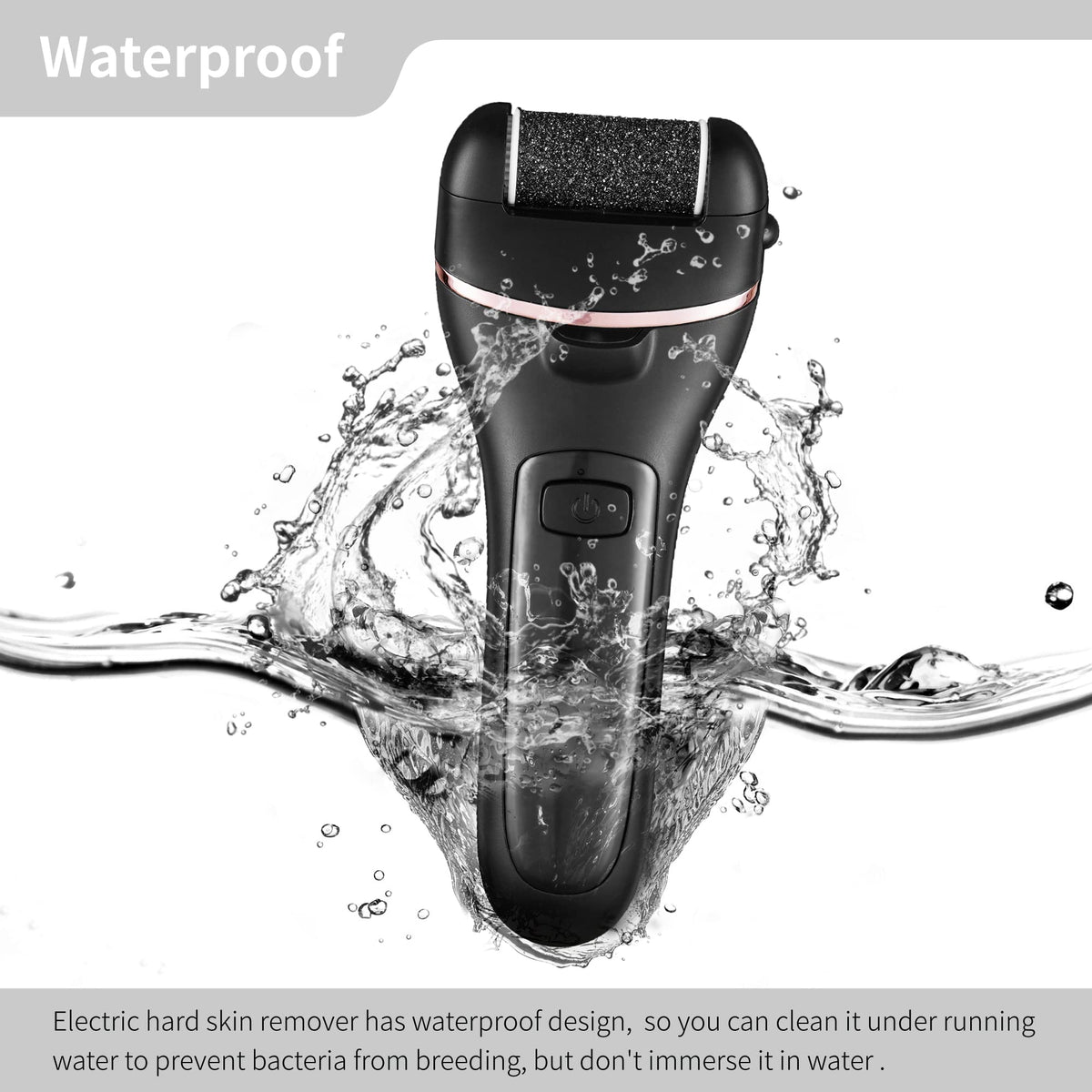 Bemece Electric Foot File Callus Remover, Professional Rechargeable Waterproof Pedicure Kit with 10 in 1 Foot Files Pedicure Tools Set for Cracked Heels Calluses and Dead Skin…（Gifting Recommendation）