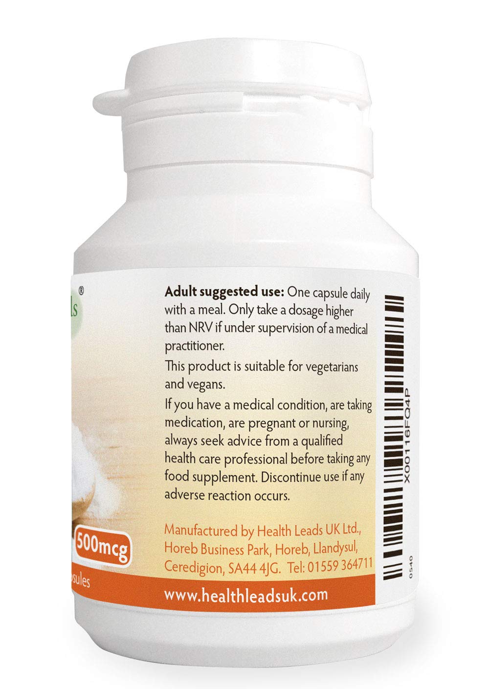 Health Leads ...Working With Nature Lugols Iodine (High Strength) 500mcg 120 Capsules, Iodine contributes to Normal Thyroid Function, Easy to Swallow Small Capsules, Magnesium Stearate Free & No Nasty Additives, Vegan, Made in Wales