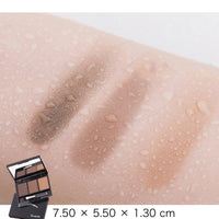 HAORQEE Eyebrow Powder Palette, Dark Brown Light Brown Brow Powder Shaping Kit Eyebrow Filler Brow Tint Root Touch Up Face Contour Hairline Powder, Natural Waterproof Long Lasting Make-Up Palette with Brush