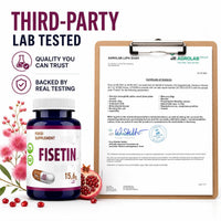 Hepatica Fisetin 50mg | 5,000mg Equivalent | 100:1 Smoketree (Cotinus Coggygria) Extract Standardised to 98% Fisetin | 60 Vegan Capsules | 3rd Party Lab Tested